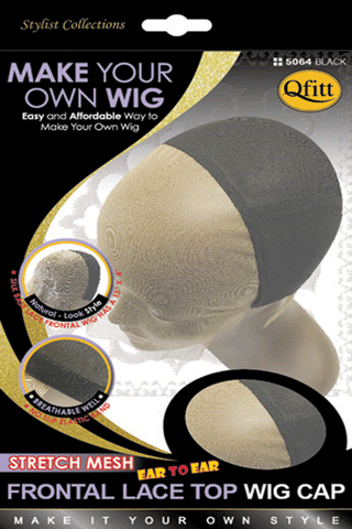 STRETCH MESH Ear to Ear Frontal Lace Top Wig Cap - 5064 BLK
